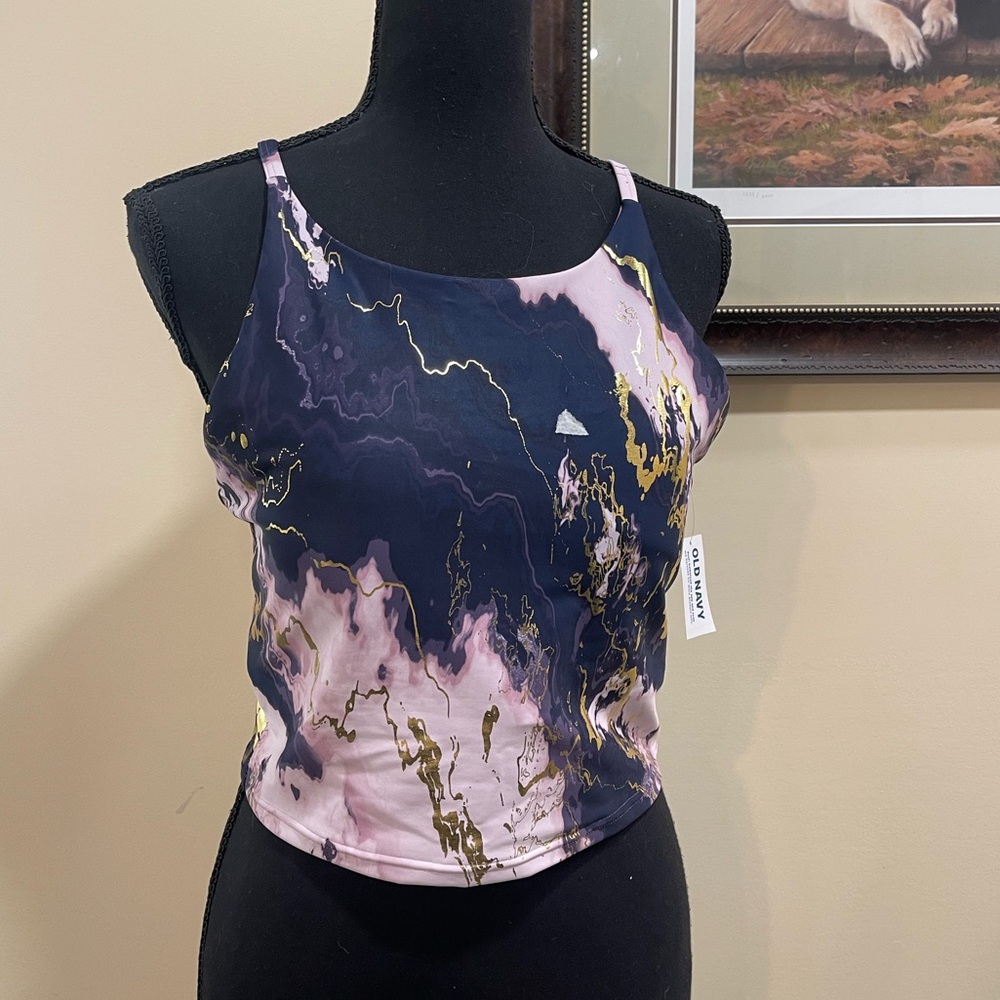 Old Navy Abstract Print Women's Cropped Sports Bra